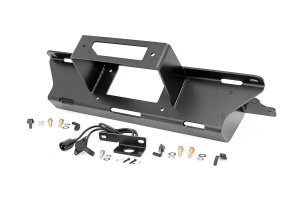 GMC Sierra 1500 Classic Hidden Winch Mounting Plate - Front - Rough Country - Powder Coated 1/4in Steel Frame - Black - 2007 GMC Sierra 1500 Classic Hidden Winch Mounting Plate - Front - Rough Country - Powder Coated 1/4in Steel Frame - Black - 2007
